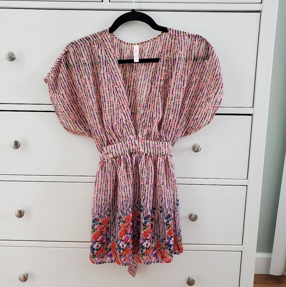 Sheer floral blouse